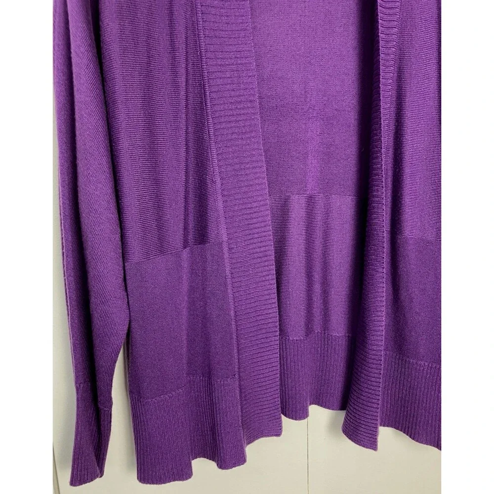 Liz Claiborne Womens Petite Cardigan Purple Size PL